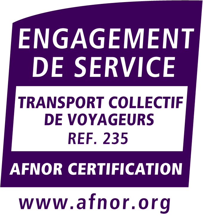 Certificat Afnor - Engagement de service Transport Collectif de Voyageurs Ref.235
